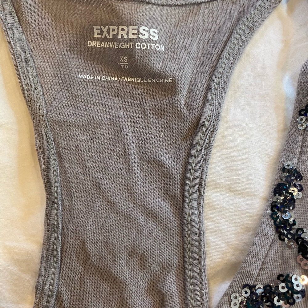 Express Tank Top With Sequin Leopard Print - image 3